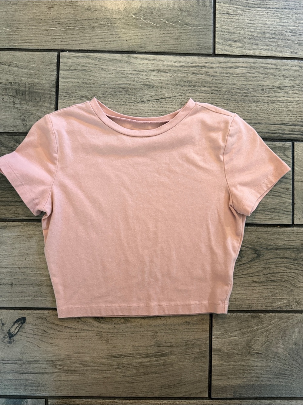 wild fable Pink Cropped Crewneck Tee